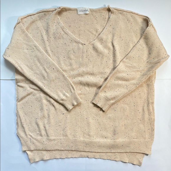 DREAMERS Rainbow Speckled Cream Oversized Comfy Sweater; Women’s Size Med/ Large - Picture 7 of 13